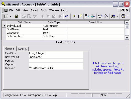 Database Table Design