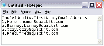 Notepad text file