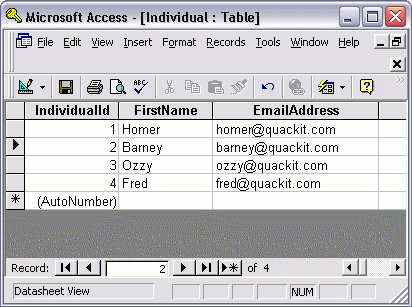 An Example Of A Database Program