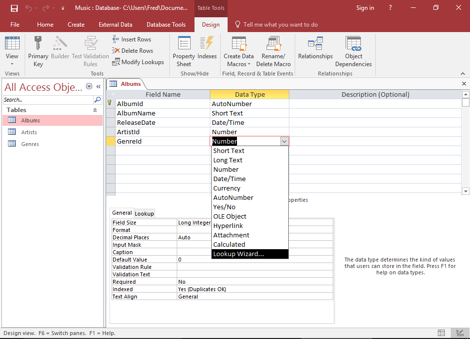 Microsoft Access Start Autonumber Value Place