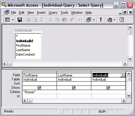 Ms Access Query