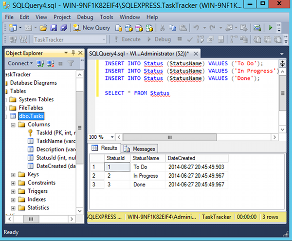 How to write insert query in sql server