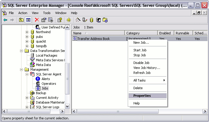 Create SQL Server Agent Job - step 7