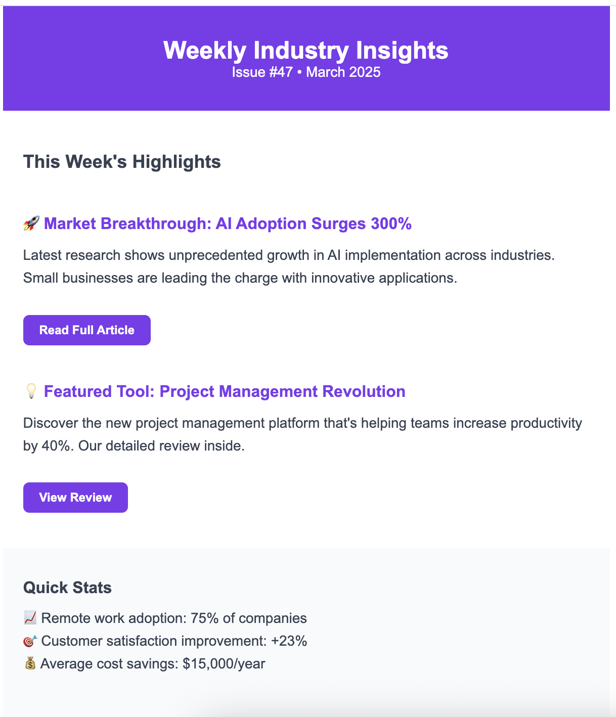 Industry insights newsletter