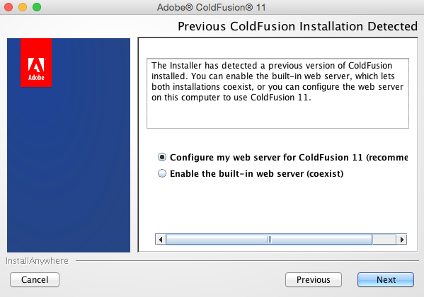 ColdFusion 11 installation screen 11