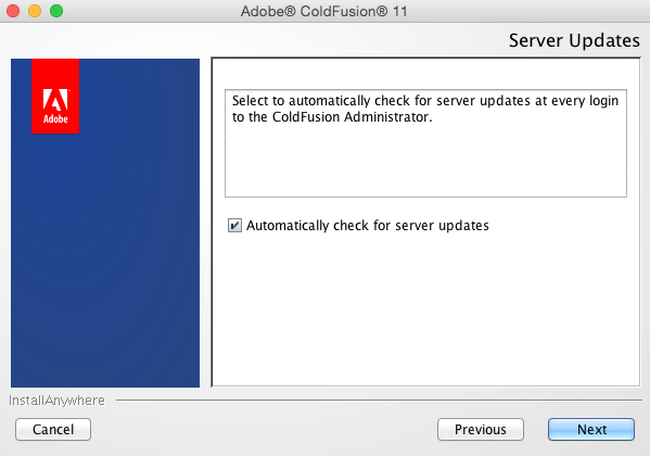 ColdFusion 11 installation screen 17