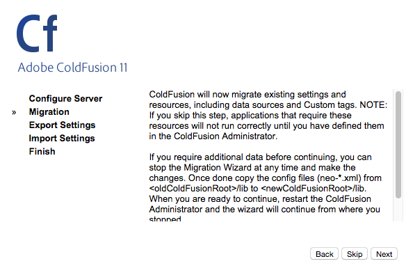 ColdFusion 11 installation screen 21