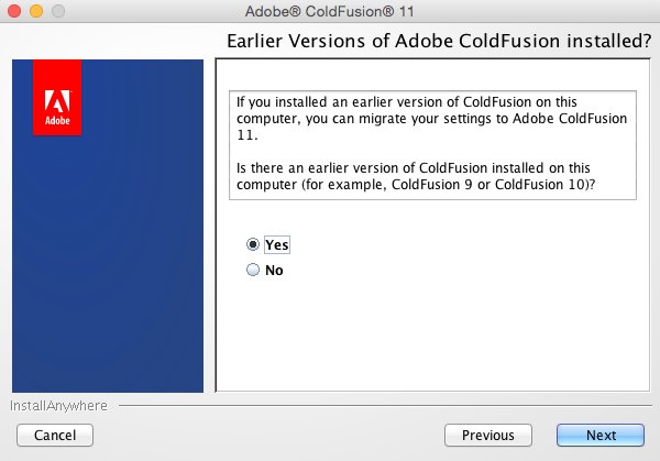 ColdFusion 11 installation screen 9