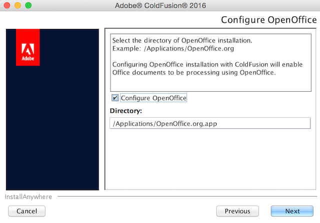 ColdFusion 2016 installation screen 13