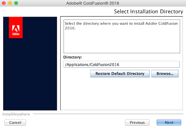 ColdFusion 2016 installation screen 8