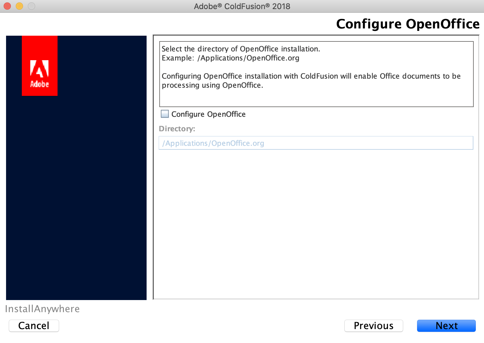 ColdFusion 2018 installation screen 10