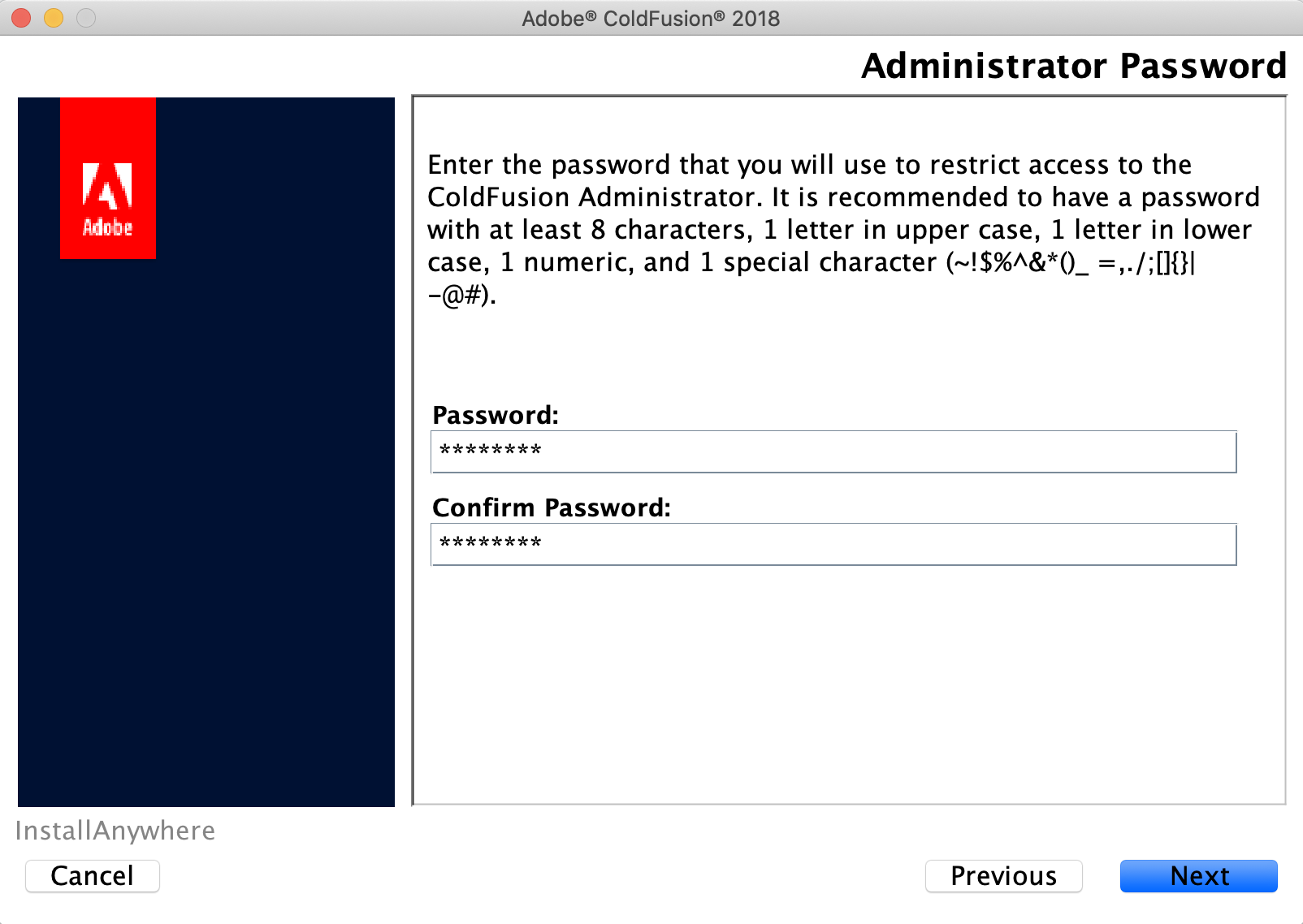 ColdFusion 2018 installation screen 11