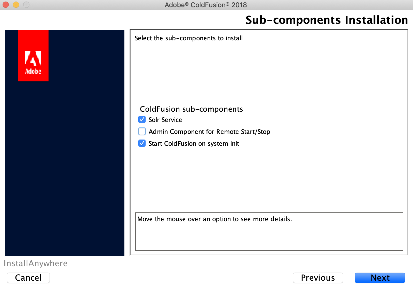 ColdFusion 2018 installation screen 6