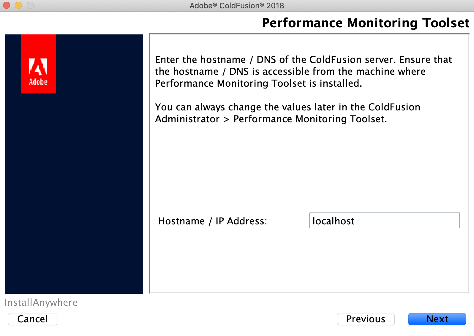 ColdFusion 2018 installation screen 9