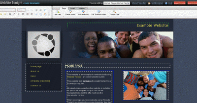 Website Builder screenshot - Page Designer