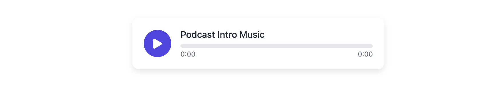 Screenshot of a compact audio player card.
