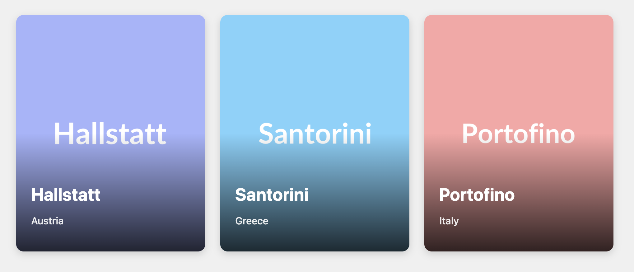 Screenshot of a travel destination highlight card.