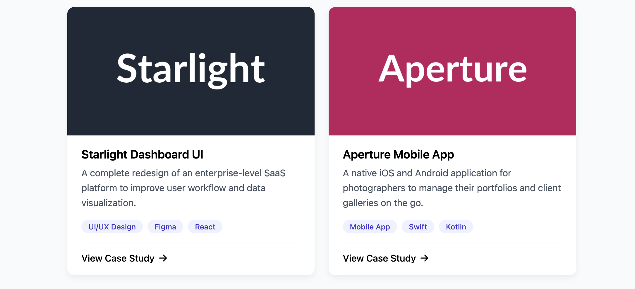 Screenshot of a project overview card for a portfolio.