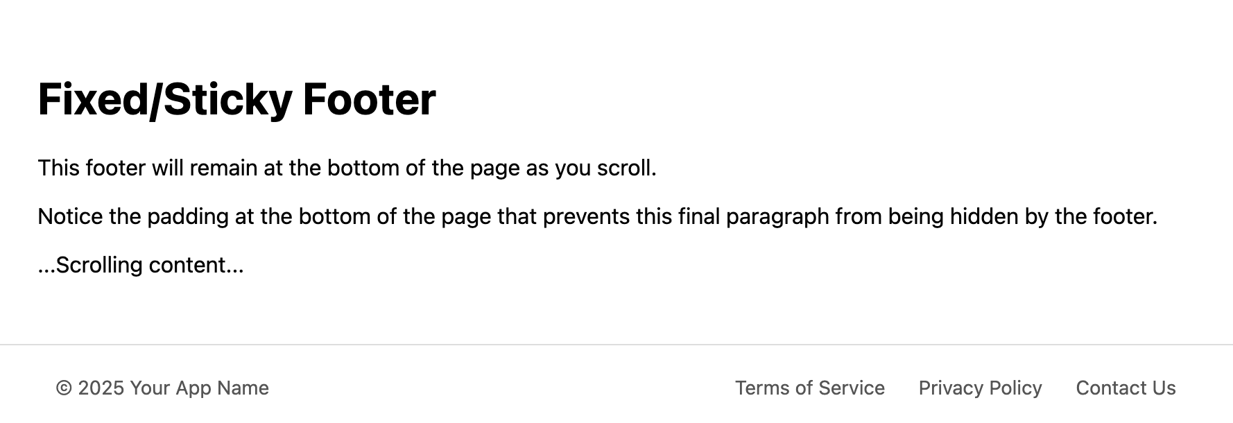 Screenshot of a thin footer bar fixed to the bottom of the page.