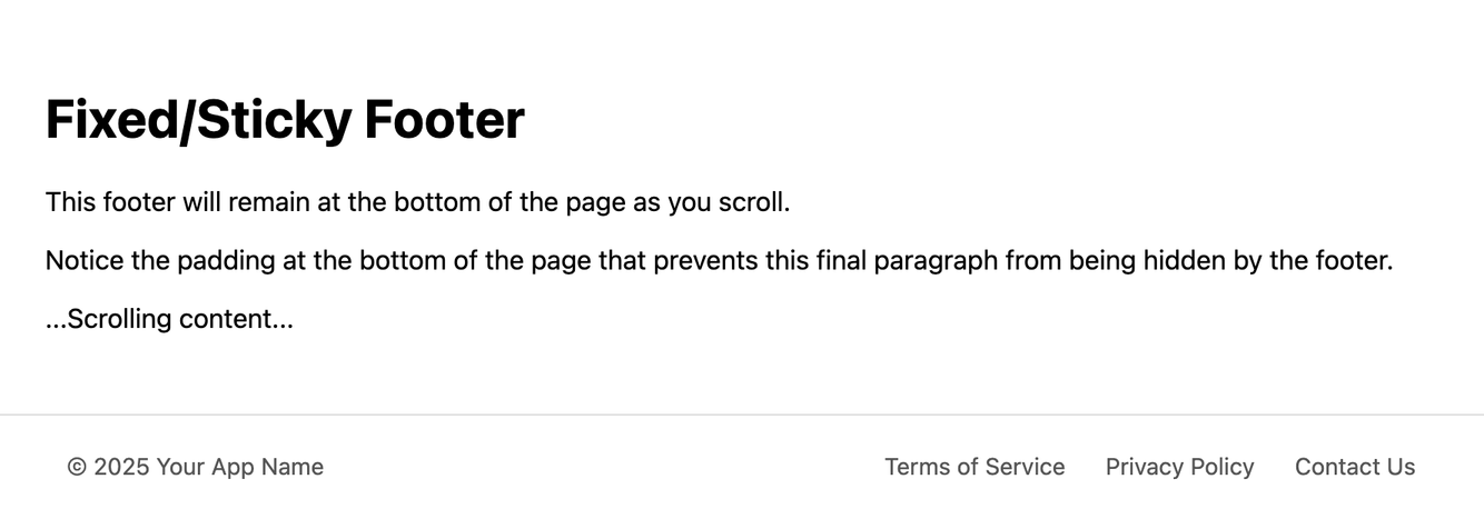 Screenshot of a thin footer bar fixed to the bottom of the page.