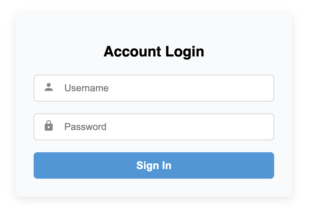 Screenshot of form inputs with icons inside.
