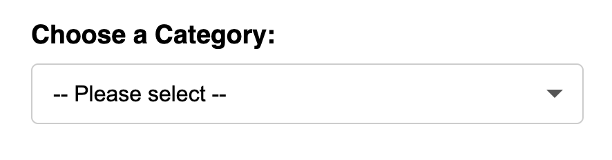 Screenshot of a custom-styled select dropdown.