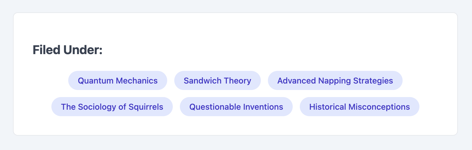 Screenshot of a list with items displayed horizontally.