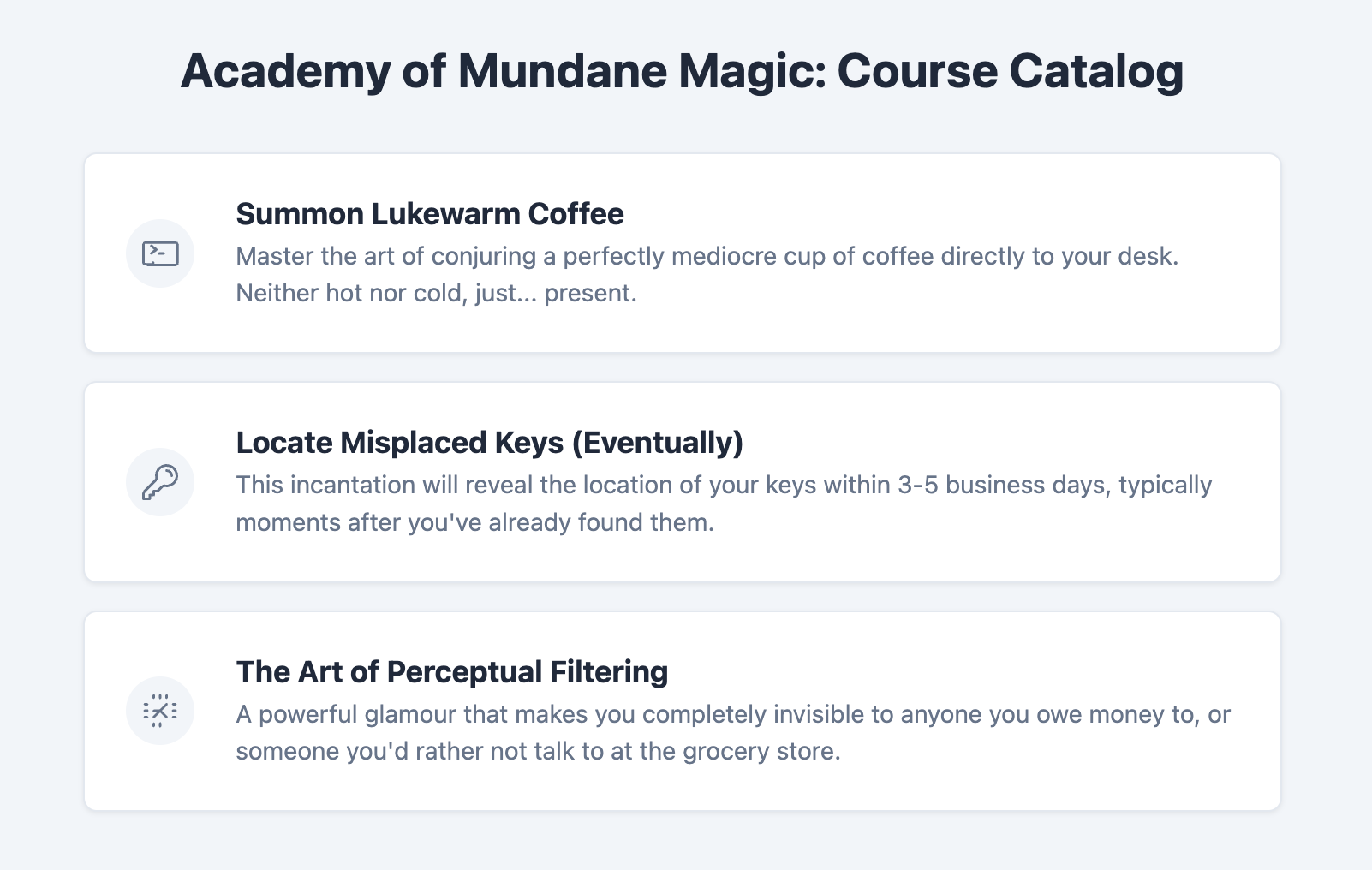 Screenshot of a list where items animate on hover.