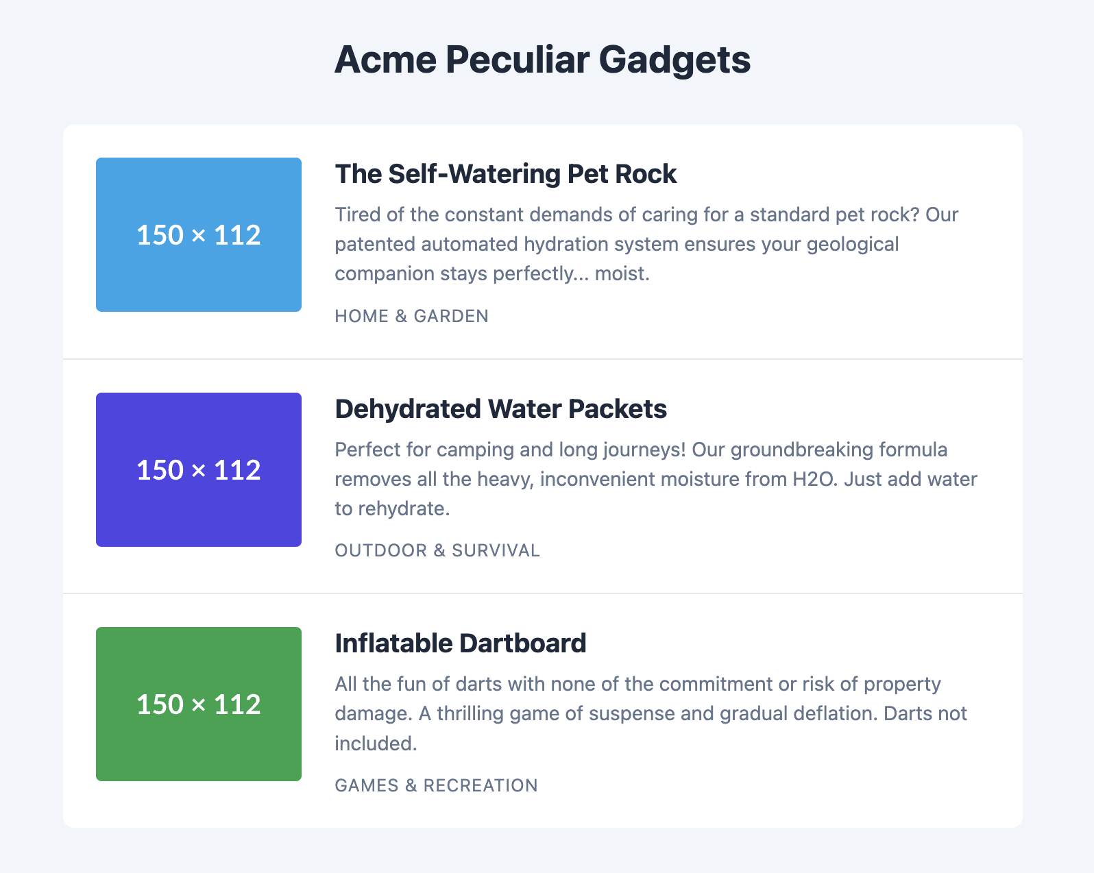 Screenshot of a list with image thumbnails next to text.