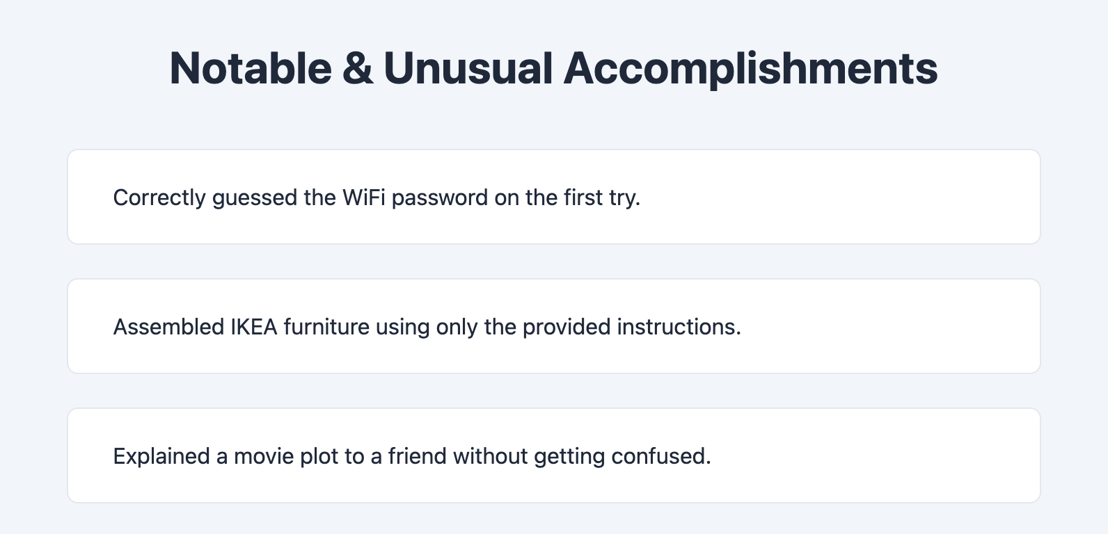 A list of items, with the bottom items fading into view as they are scrolled.