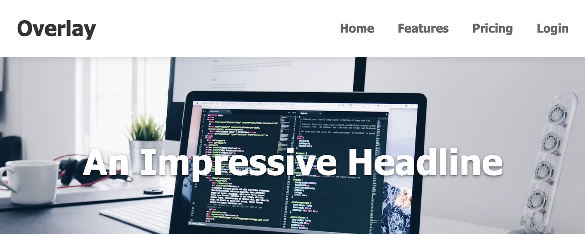 Screenshot of the change-on-scroll sticky navbar template
