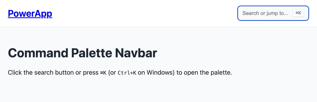 Screenshot of the magnetic links navbar template