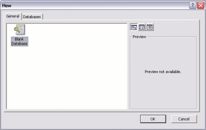 MS Access 2003: Creating a new database in Access - step 2