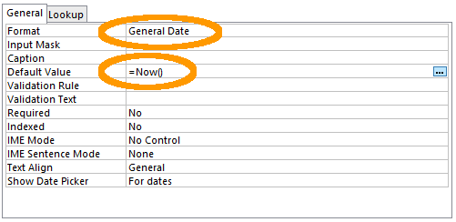 Screenshot of Orders table