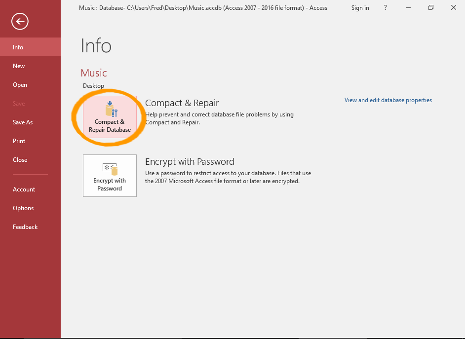 How To Compact And Repair A Database Manually In Access 2016