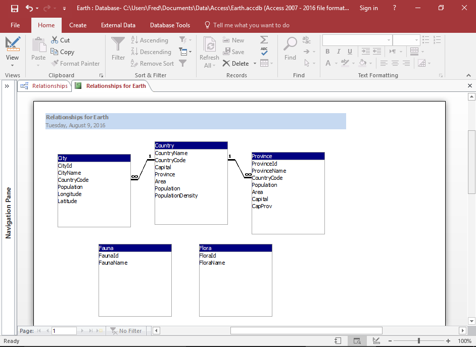 Screenshot of the report.