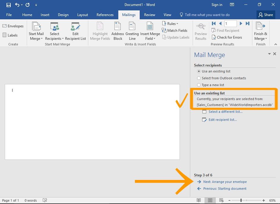 Labels mail merge word 2016