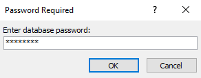 Screenshot of the password prompt