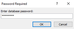 Screenshot of the password prompt
