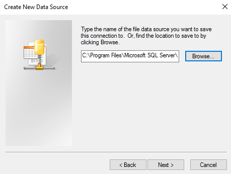 Screenshot of naming the new data source