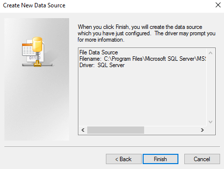 Screenshot of creating a new data source