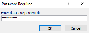 Screenshot of the password prompt