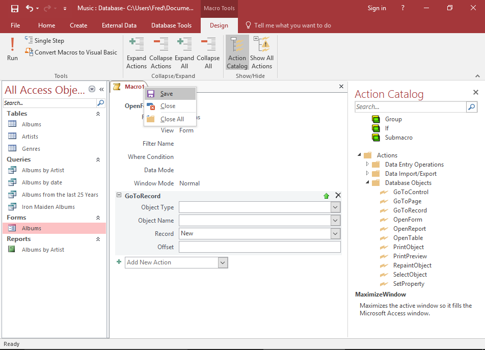 Screenshot of the macro.