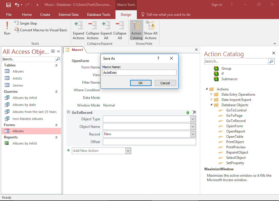 Screenshot of the macro.