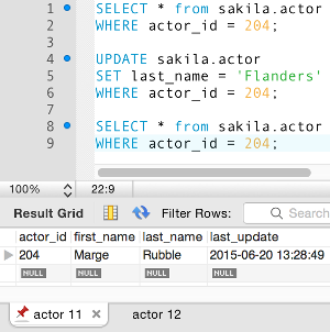 Mysql update from select