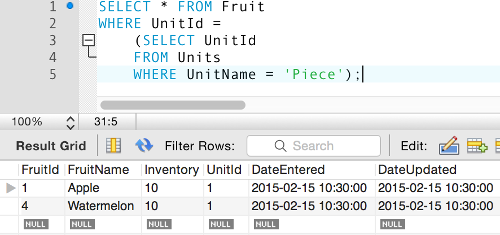 Mysql contains syntax