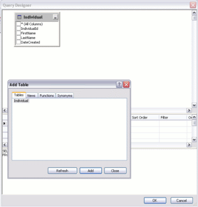 Accessing the Query Designer