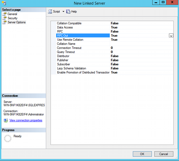 Creating a linked server in SQL Server Management Studio - 4