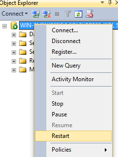 Restarting SQL Server