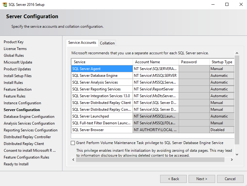 Screenshot of the installation wizard.